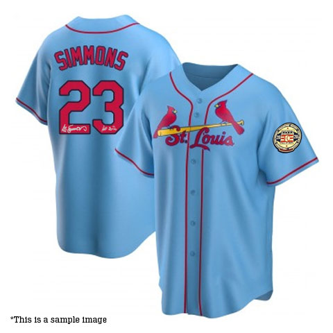 Ted Simmons Autographed "HOF 2020" Blue Replica Cardinals Jersey