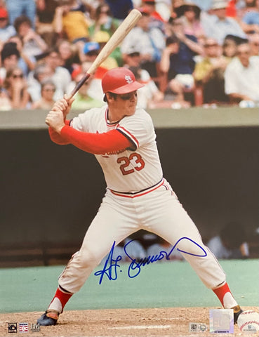 Ted Simmons Autographed 11x14 (Batting)