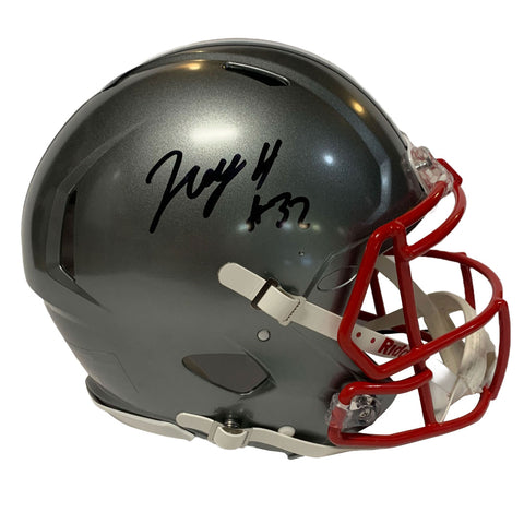 TreVeyon Henderson Autographed Ohio State Full Size Flash Authentic Helmet