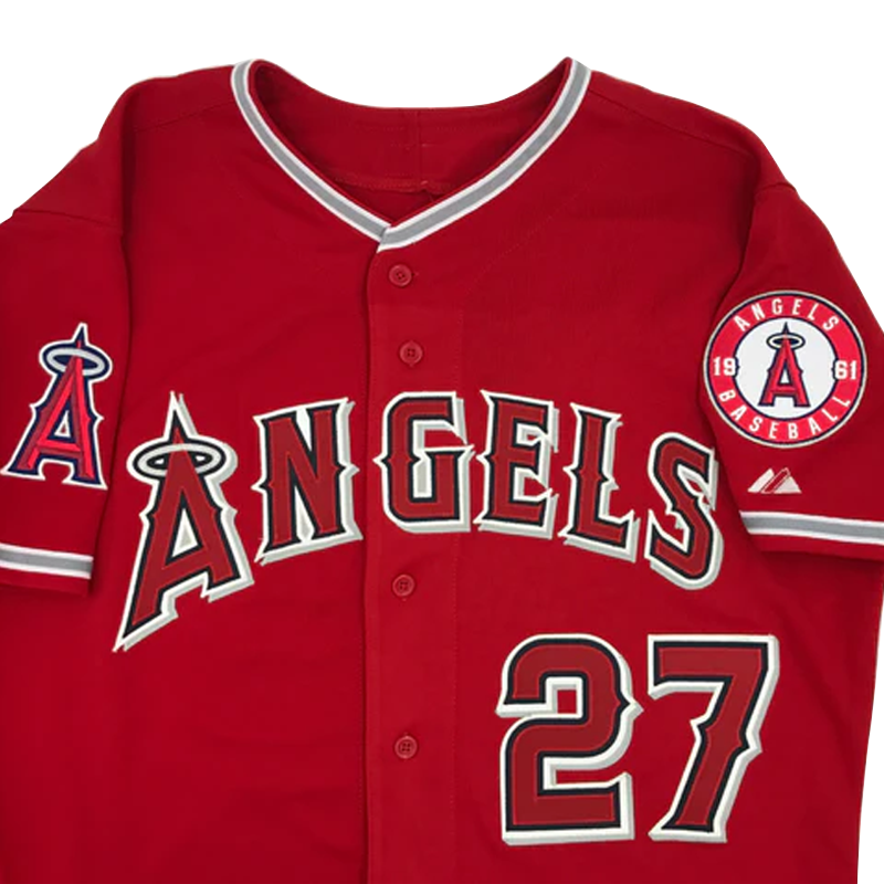 Mike Trout Autographed Red Angels Authentic Jersey – Legends Mike Trout Autographed Red Angels Authentic Jersey – Legends