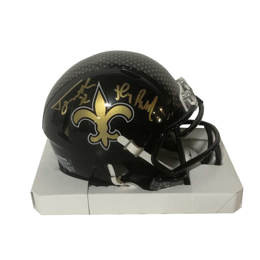 saints alternate black helmet