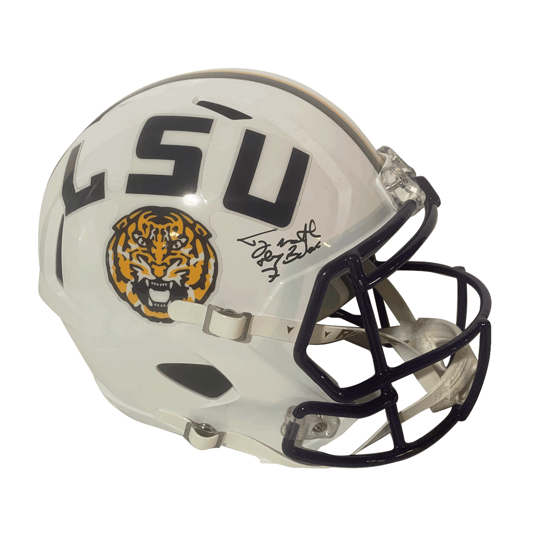 RSA Tyrann Mathieu Signed LSU College White Football Jersey (JSA)