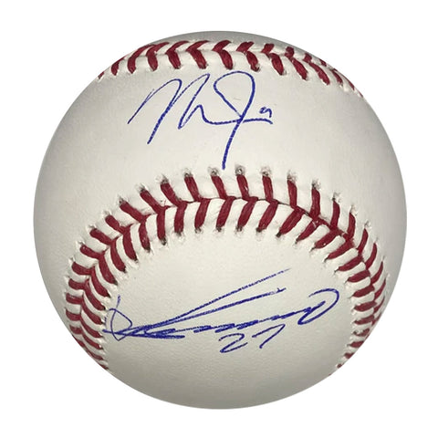 Mike Trout & Vladimir Guerrero Sr. Dual Autographed Baseball