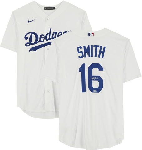 Will Smith Autographed White Nike Replica Dodgers Jersey