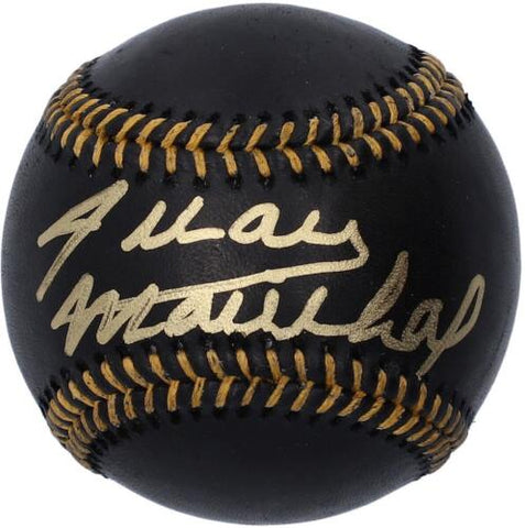 Juan Marichal Autographed Black Leather Baseball